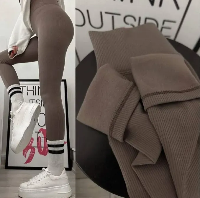 Женские утеплённые ребристые леггинсы на микрофлисе Харьков - изображение 11