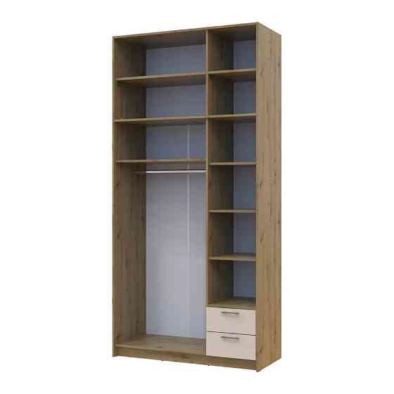 Шафа для одягу Doros Ронді з високою антресоллю Дуб Артизан/Кашемір 3 ДСП 121х52х260 (DRS-011874) Львів