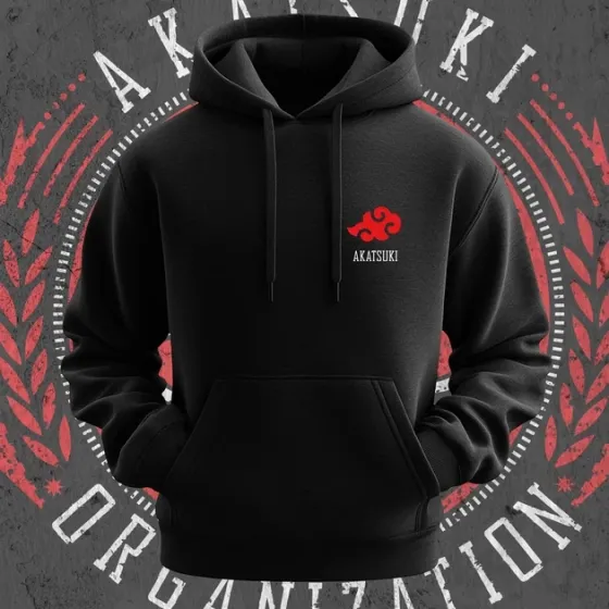 Худи мужское с принтом Наруто Akatsuki Organization Размер 44 Anime1161 Днепр