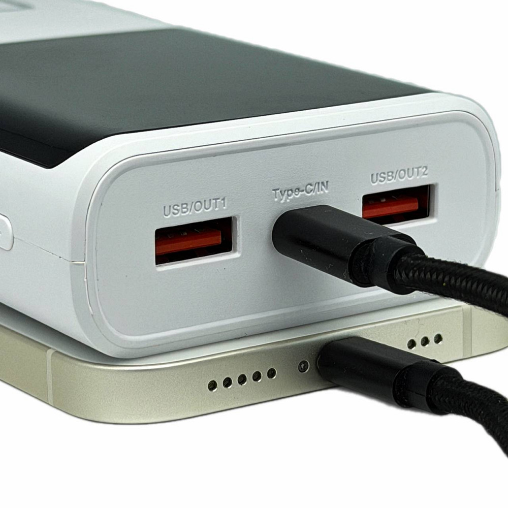 Повербанк K15 20000 mAh 66W - Білий Київ - фото 5