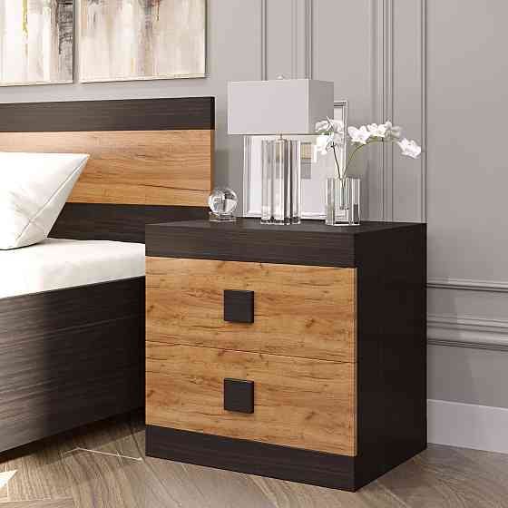 Тумба біля ліжка Еверест Соната 50х38х50 венге темний + дуб крафт золотий (DTM-2076) Дніпро