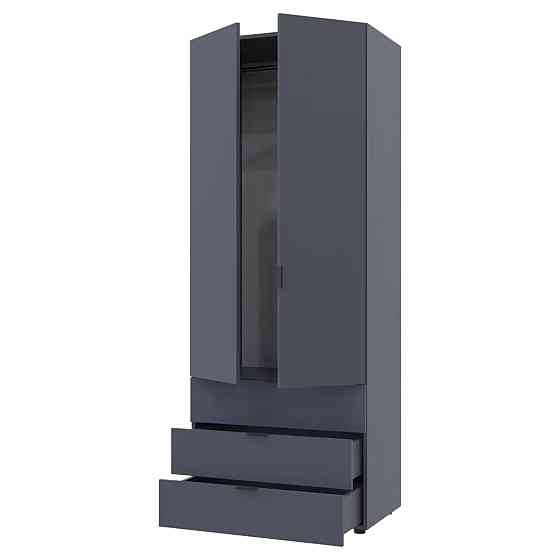 Шкаф распашной для одежды Doros Гелар 77,5х49,5х203,4 см Графит (DRS-011107) Львов