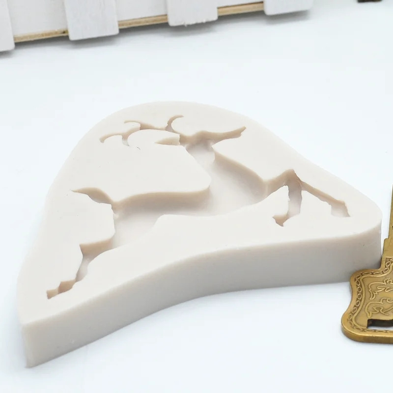 Новогодний молд Олень 95 на 90 мм серый Киев - изображение 4