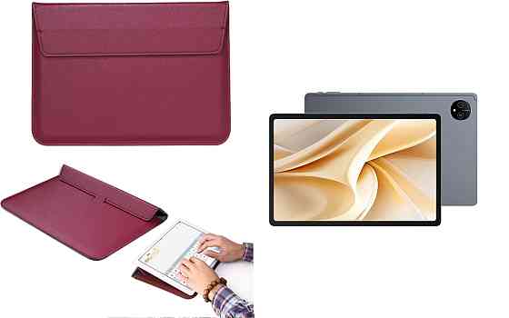 Чохол-конверт VitoCase для Ulefone Tab A11, з функцією підставки для планшета Чорний Бордовий Київ