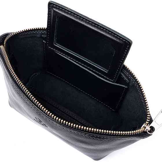 Жіноча косметичка зі шкіри Amelin GRANDE PELLE 11302 Чорна Київ