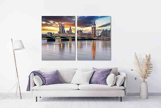 Модульна картина у вітальню/ спальню    Лондон      TLV-2_124 70x102 см Київ