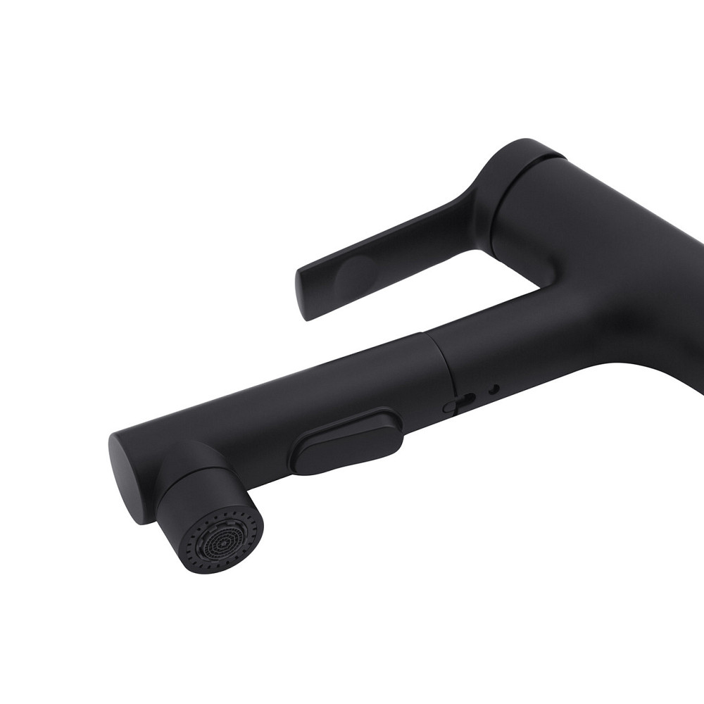 Змішувач для раковини з висувним виливом Kroner KRP Edelstahl Klassisch - SCH030-T чорний Київ - фото 6