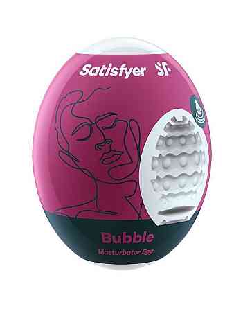 Самозмащувальний мастурбатор-яйце Satisfyer Masturbator Egg Bubble, одноразовий, не потребує змазки Sex Aura Київ