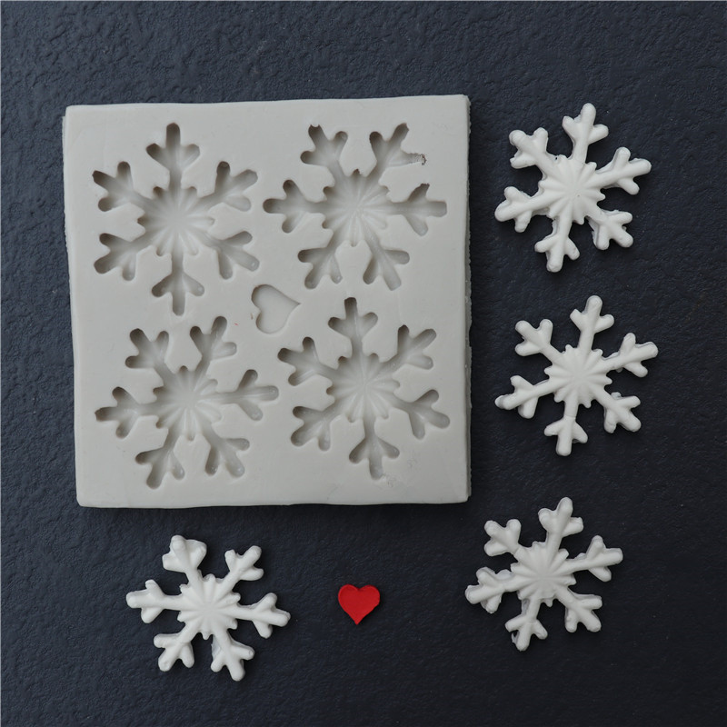 Силиконовый молд Снежинкии 82 на 82 мм серый Киев - изображение 6