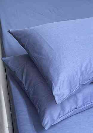 Ecotton Простирадло на резинці Ecotton 180х200 см із сатину (арт. 15-5205 Aqua Grey) синій Київ