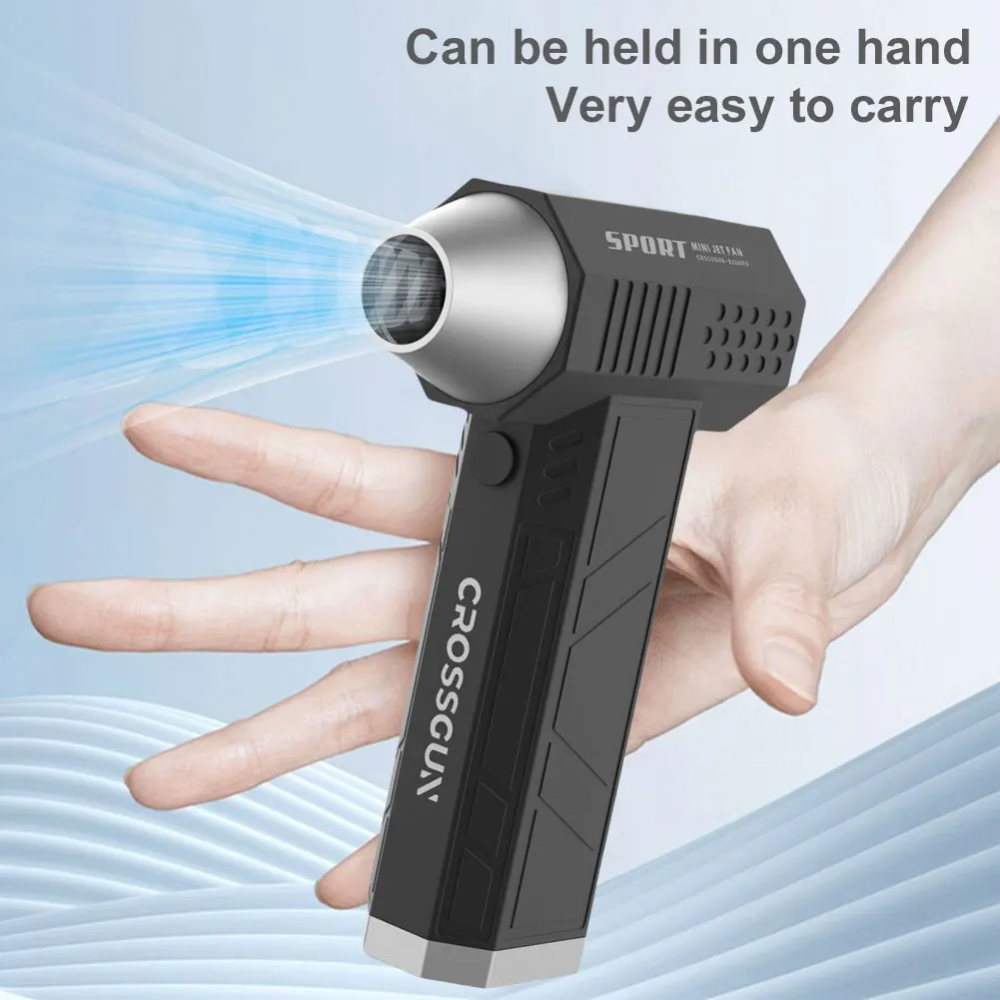 Мини-турбо вентилятор Crossgun 12V 1500мАч 120000об/мин для чистки ноутбуков (Черный) Винница - изображение 7