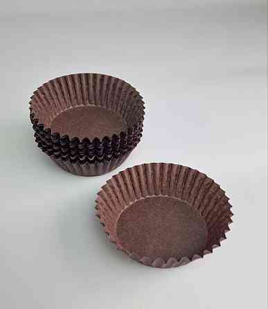 Тартолітка для кексів 9А кругла коричнева D70 H27,5 (100 шт.) (1 уп.) Харків