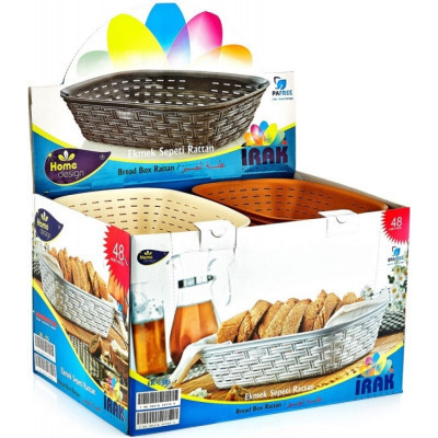 Хлебница Irak Plastik 2,5 л під ротанг бежева (5267) Винница - изображение 3