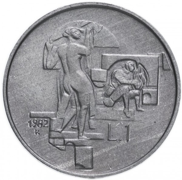 Монета 1 лира. 1982 рік, Сан-Маріно.UNC Полтава - фото 1