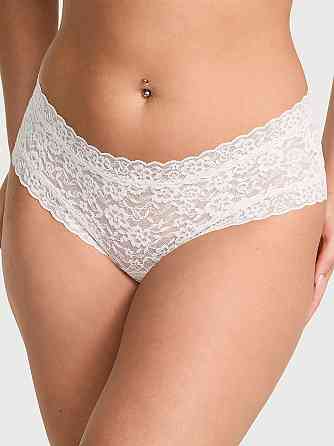 Трусики чікі мереживні Victoria's Secret Lace Cheeky Panty XL Білий (26825819) Київ