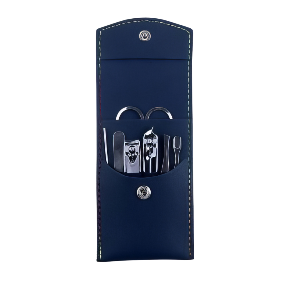 Набор для маникюра и педикюра универсальный набор в чехле пинцет,пилочка,ножницы 7 шт, цвет синий Каменец-Подольский - изображение 2