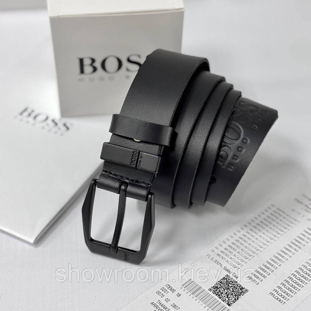Чоловічий шкіряний пояс Hugo Boss (215-1) Київ - фото 4