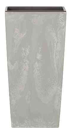 Горщик з кашпо для рослин 2в1 PROSPERPLAST URBI SQUARE BETON 2/4 л Київ