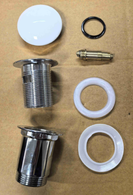 Донный клапан для раковины Koer PW-07-11 1 1/4'' с переливом автоматический СLICK-СLACK (Белая керам.накл.) (KR5784) Киев - изображение 10