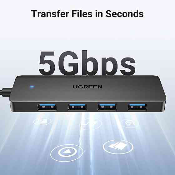 USB-хаб UGREEN 4-Port USB 3.0 Hub 1m Киев