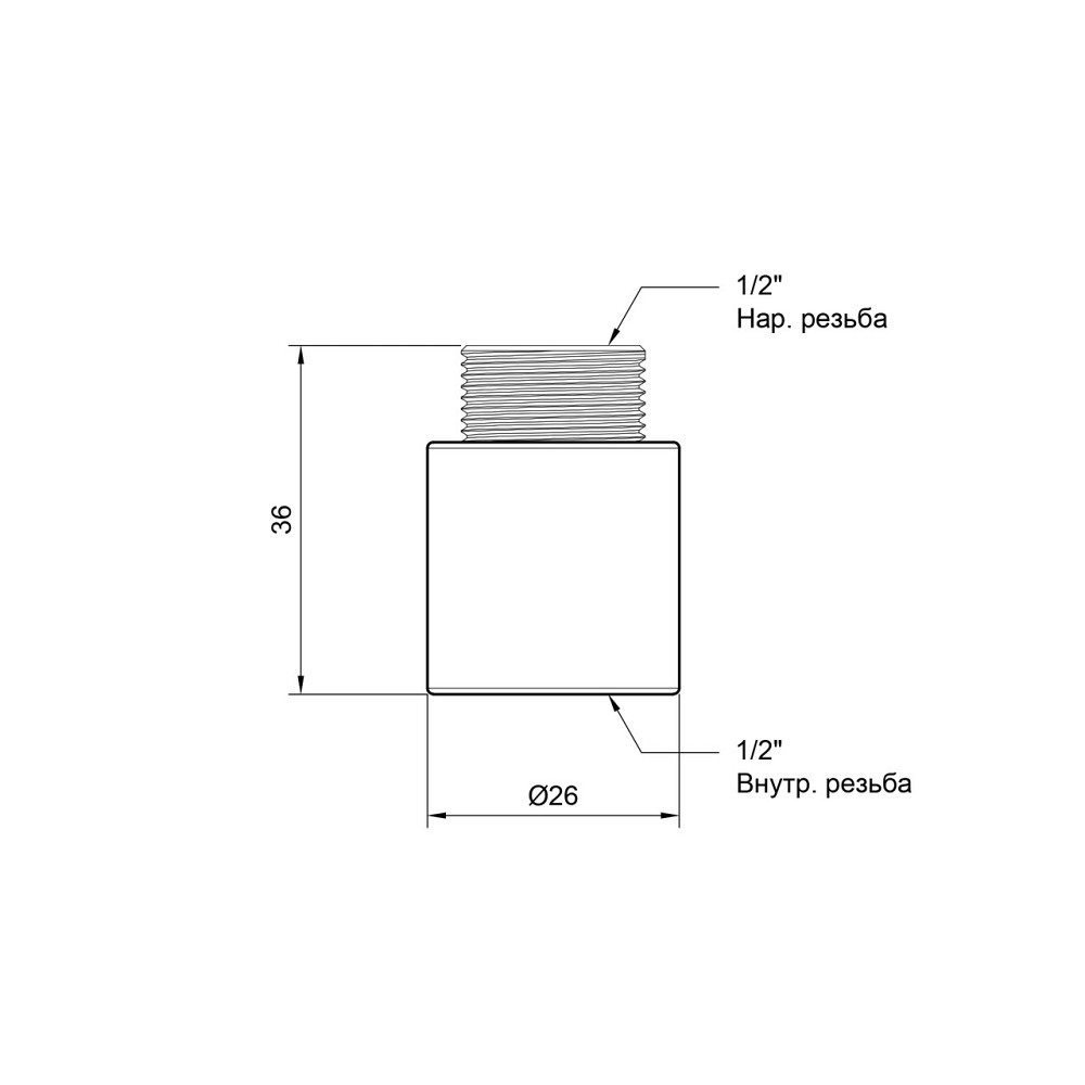Подовжувач Icma 25х1/2" No19 Київ - фото 2