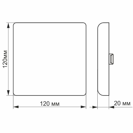 LED Світильник безрамковий квадратний 15W 4100К 220V VL-DLFS-154 Videx Житомир