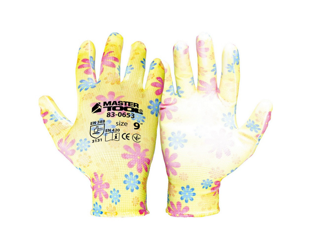 MASTERTOOL Рукавички безшовні трикотажні MASTERTOOL "Мімоза" з поліуретановим покриттям долоні Коломия - фото 3