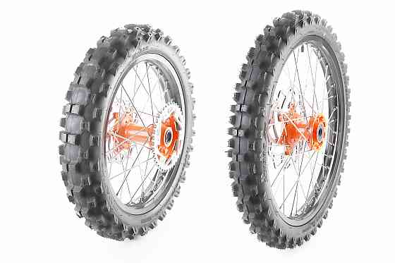 Terra-X 250 (2019) Колесо переднє спицьоване у зборі 1,6-21+ Колесо заднє спицьоване у зборі 2,15-18 + дики гальмівні + зірка, ПОМАРАНЧЕВИЙ Киев