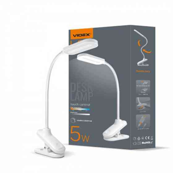 LED лампа настільна VIDEX VL-TF09W 7W 3000-5500K 220V (25051) Київ