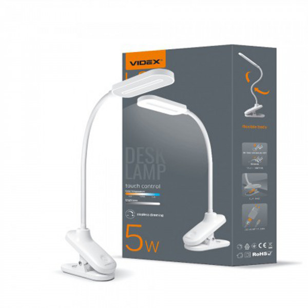 LED лампа настільна VIDEX VL-TF09W 7W 3000-5500K 220V (25051) Київ - фото 1