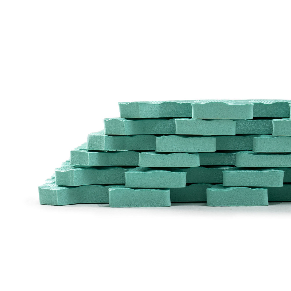 Мат пазл килимок для тренувань WCG EVA 60х60х1 см - 6 частин Бірюзовий Київ - фото 3