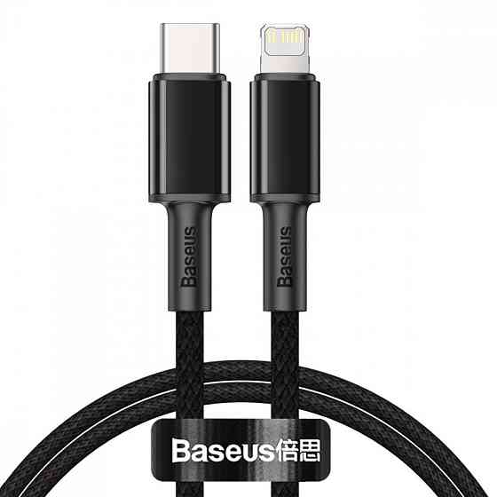 Кабель Baseus High Density Braided Type-C to Lightning PD 20W 2м чорний Львів