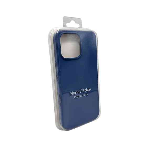Чехол для iPhone 16 Pro, силиконовый, синий Киев