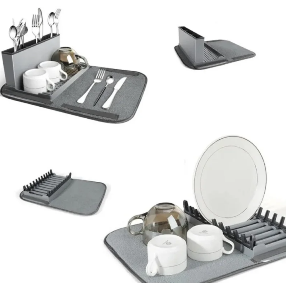 Сушилка для посуды складная компактная, пластиковая, универсальная для кухни, легко хранить и переносить Одесса - изображение 1