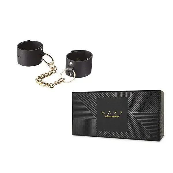 Наручники Bijoux Indiscrets MAZE — Wide Cuffs Black Львів - фото 5