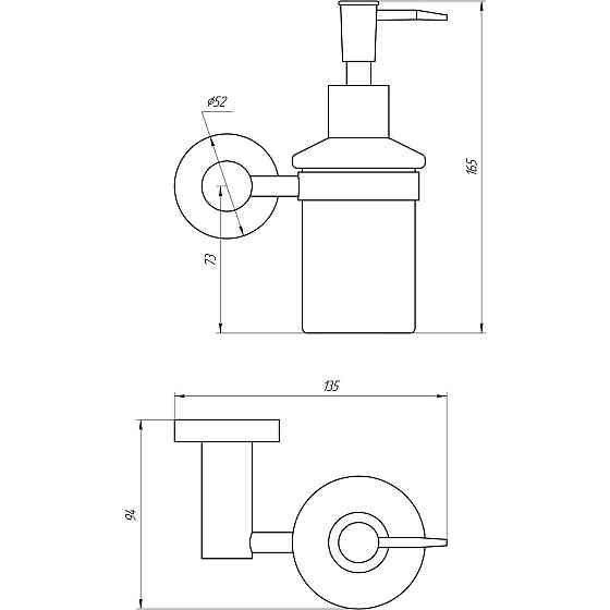 Дозатор жидкого мыла Globus Lux SS8433 SUS304 (000019457) Киев