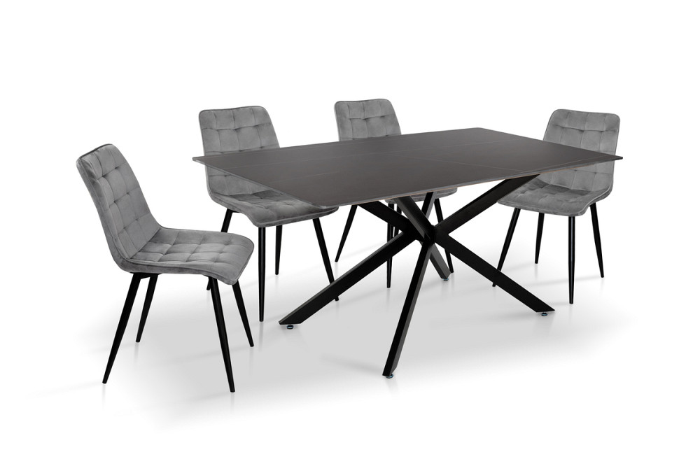 Стіл Грінвіч XS-1346, (160*90), чорний/мармур Київ - фото 5