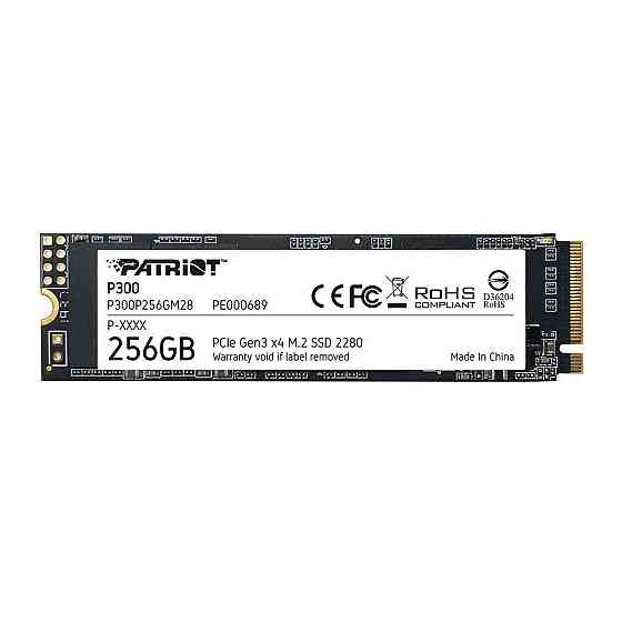 Накопичувач SSD M.2 Patriot P300 256GB NVMe 2280 PCIe 3.0 3D TLC Київ