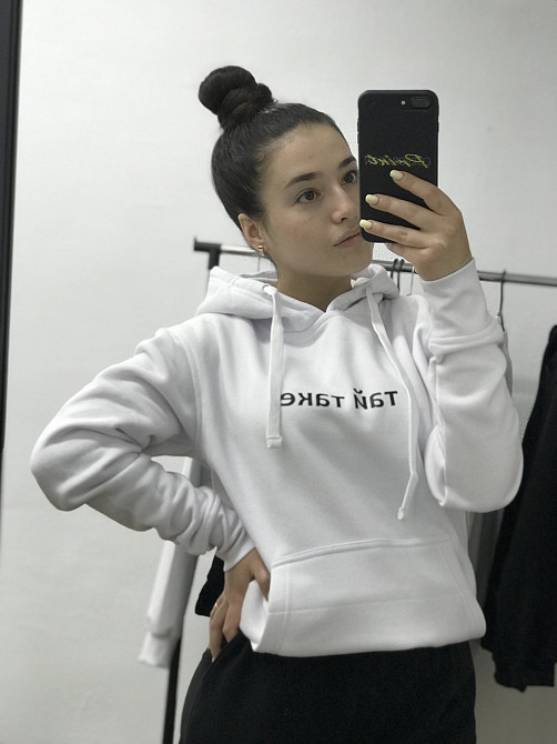 Жіноча толстовка/ худі преміум із принтом — "Тай таке". Чернівці - фото 1