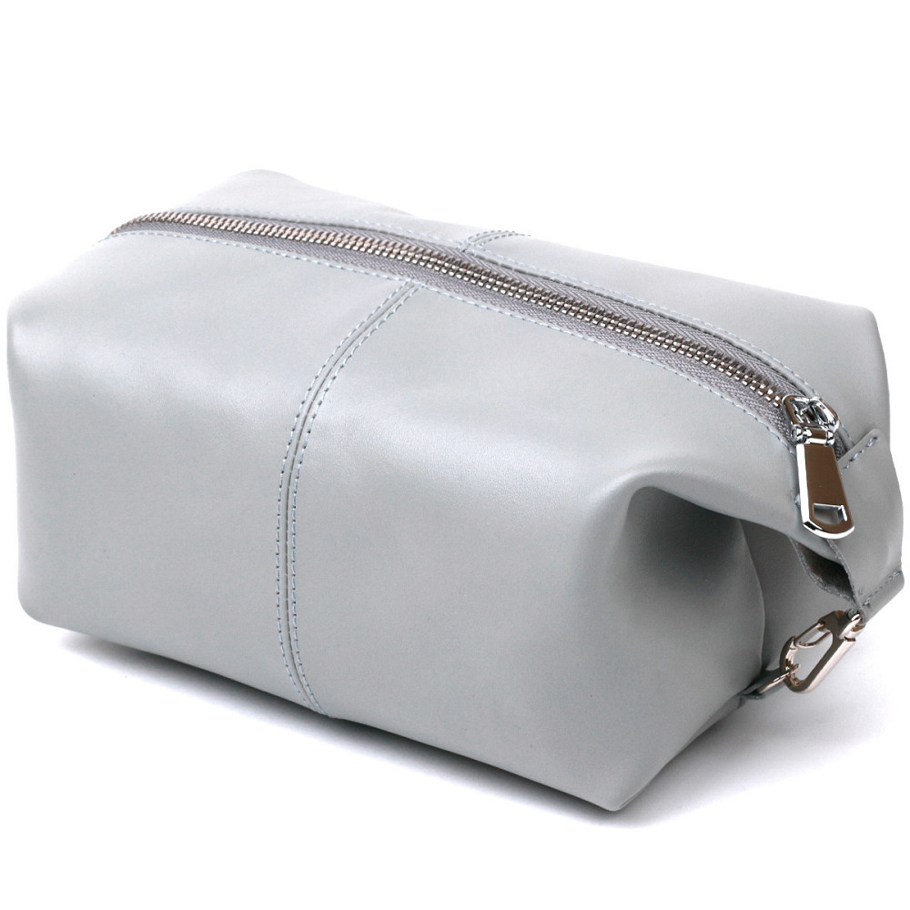 Практична шкіряна косметичка Сірий (SHVIGEL) Київ - фото 5