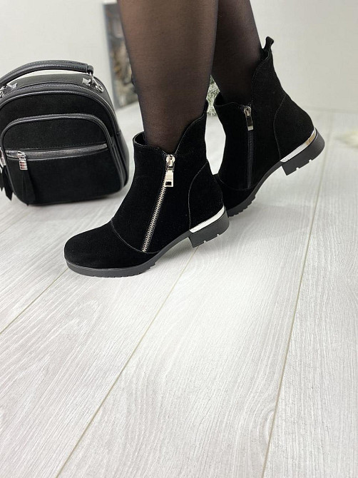 Черевики жіночі D and V чорні замша зима висота 14см (2201) Коломыя - изображение 8