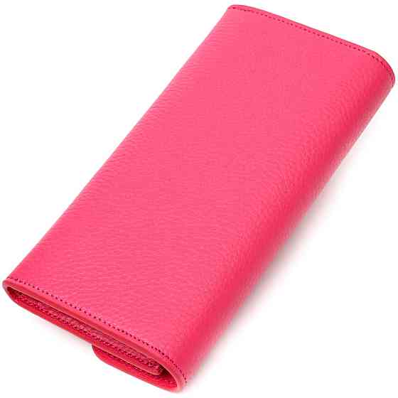 Красочный женский кошелек с монетницей на молнии из натуральной кожи Фуксия (Tony Bellucci) Киев