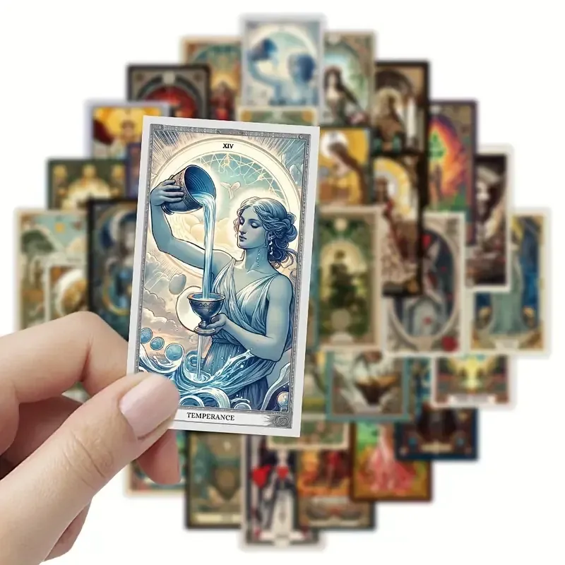 Набор наклеек Таро 48 шт – винтажные мистические наклейки для декора Киев - изображение 3