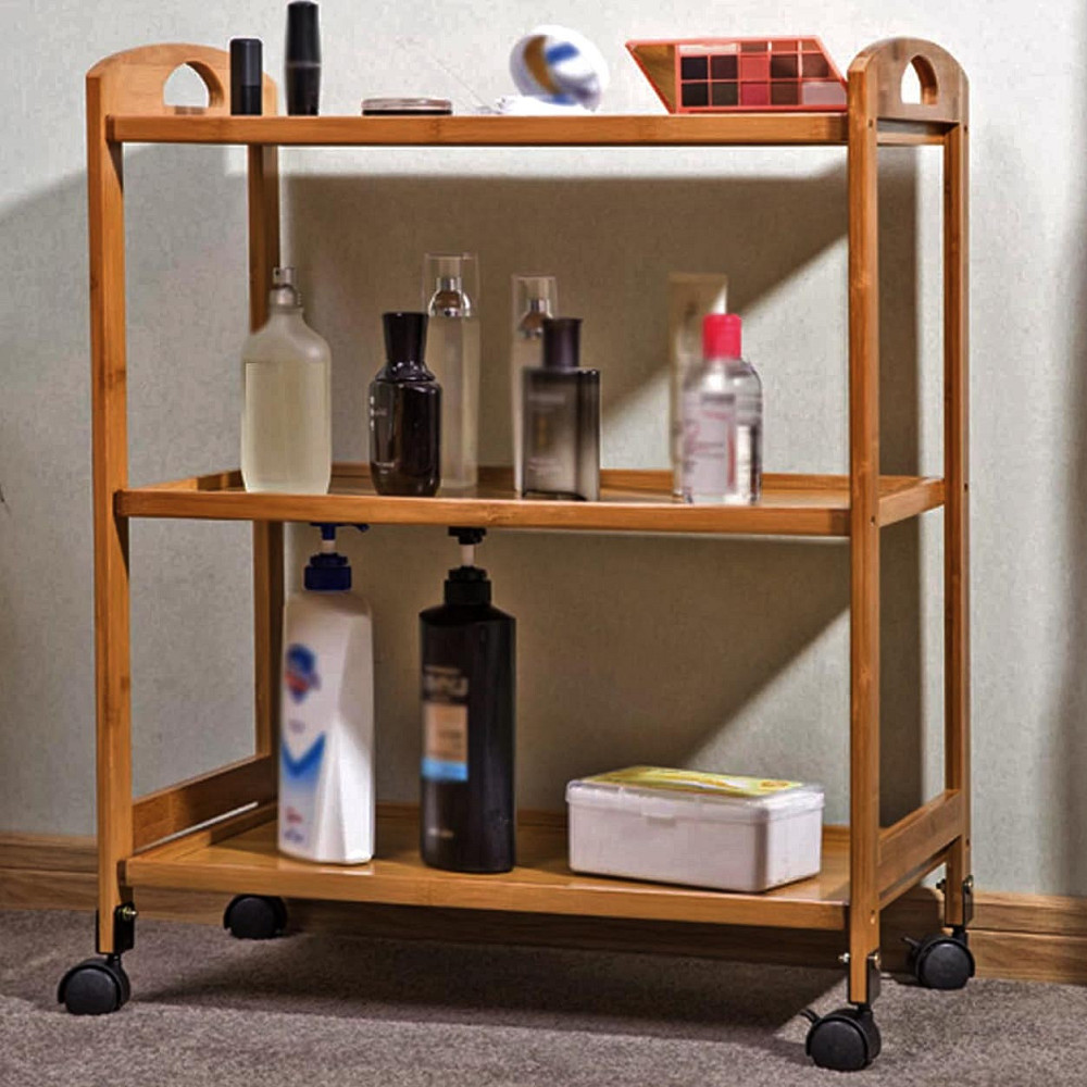 Етажерка для ванної на коліщатах "Велесон" охра Миколаїв - фото 1