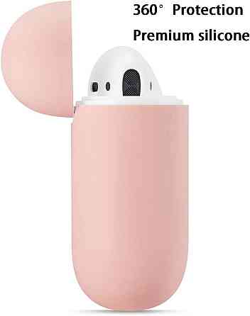 Захисний чохол для Airpods, ультратонкий силіконовий, сумісний з Airpods 1 та AirPods 2 (рожевий) Дніпро