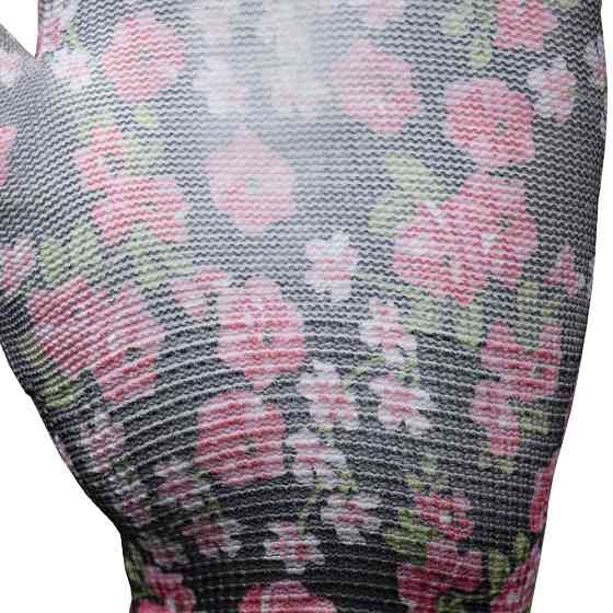 Трикотажные перчатки с частичным ПУ покрытием р7 (черные, манжет) SIGMA (9446481) Ровно