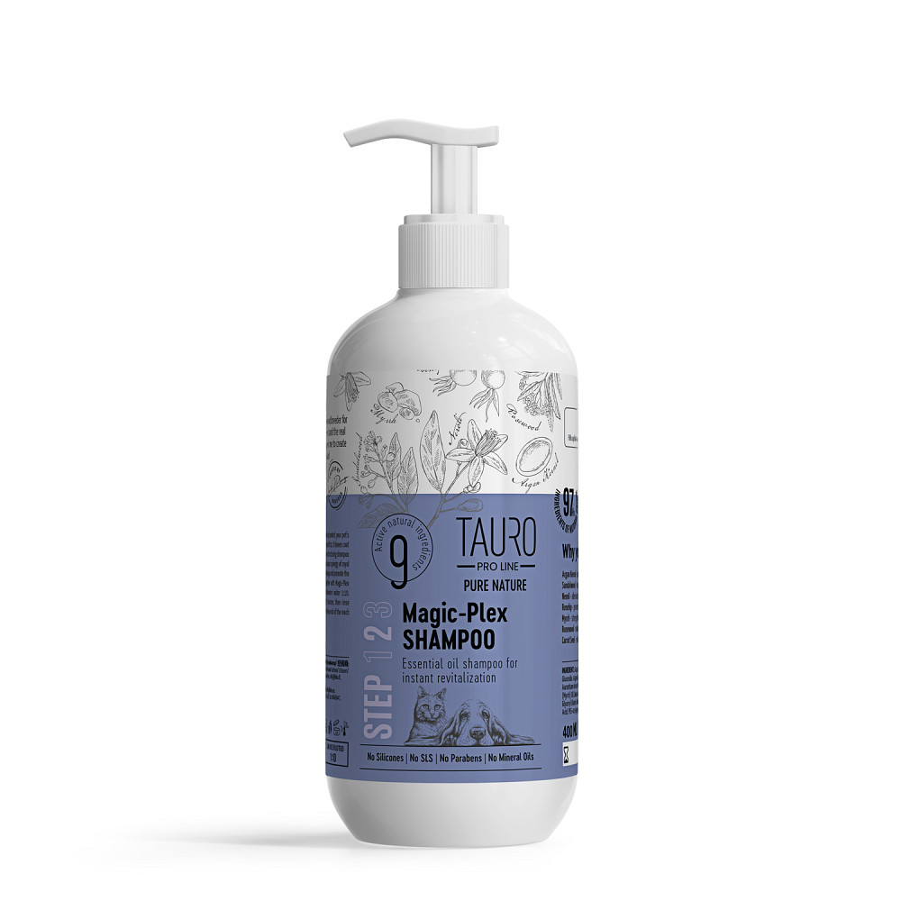 Tauro Pro Line Pure Nature Magic-Plex Shampoo Шампунь для відновлення шерсті собак і котів, 400 мл Киев - изображение 1