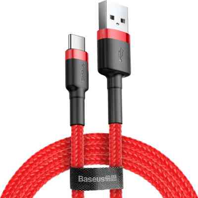 Дата кабель USB 2.0 AM to USB-C 3.0m 2A red Baseus (CATKLF-U09) Винница