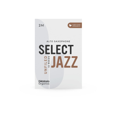 Тростина для саксофона D'Addario Organic Select Jazz - Alto Sax Unfiled 2M - 10 Pack (ORRS10ASX2M) Вінниця - фото 3