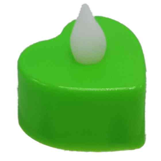 Декоративна свічка "Серце" CX-19 LED, 3см Зелений Вінниця